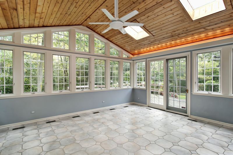 Bright Sunroom with Skylights